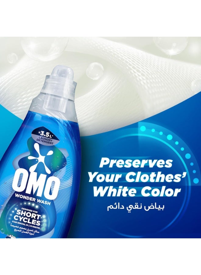 Omo Wonder Wash Liquid Laundry Detergent Ultra White Stain Removal In 15Mins 1.48L - Image 4